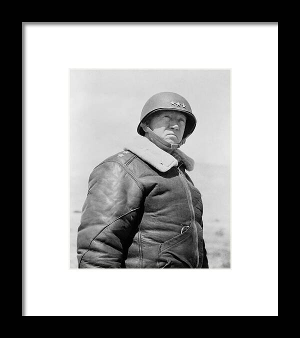 General Patton Framed Print featuring the photograph General George S. Patton by War Is Hell Store