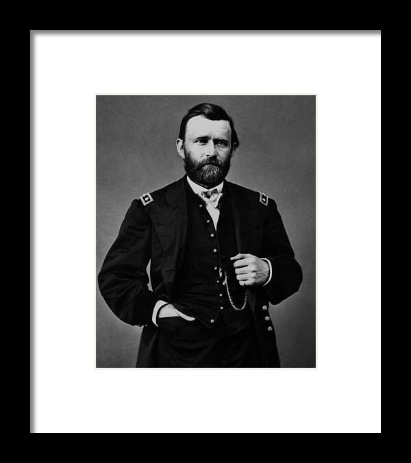 Ulysses Grant Framed Print featuring the photograph General Grant During The Civil War by War Is Hell Store