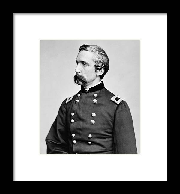 Joshua Lawrence Chamberlain Framed Print featuring the photograph General Joshua Chamberlain by War Is Hell Store