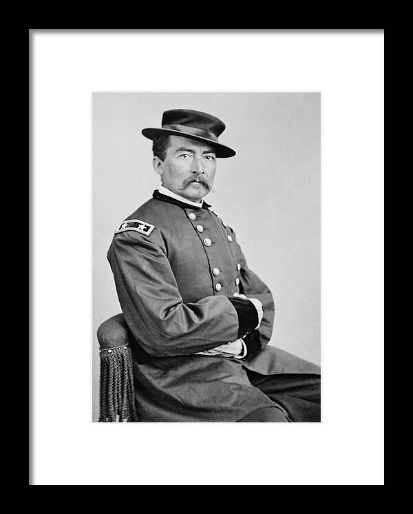 Philip Sheridan Framed Print featuring the photograph General Philip Sheridan - Union Civil War by War Is Hell Store