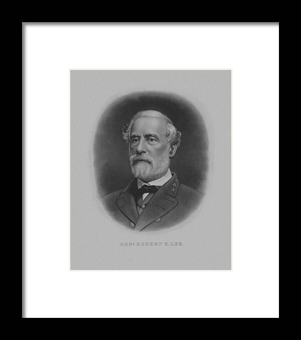 General Lee Framed Print featuring the painting General Robert E. Lee Print by War Is Hell Store