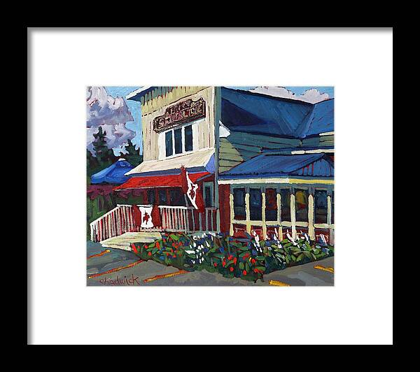 General Framed Print featuring the painting General Store by Phil Chadwick