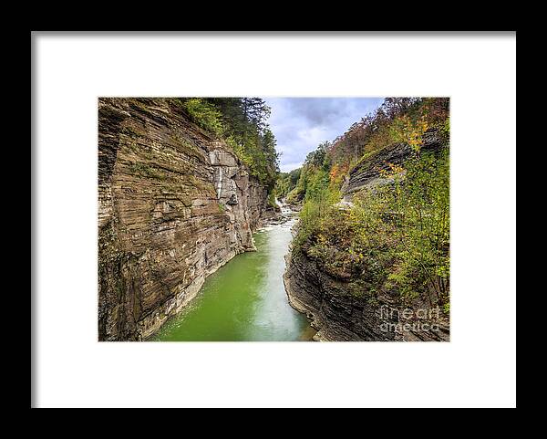 Genesee River Gorge Of Letchworth State Park Framed Print featuring the photograph Genesee River Gorge of Letchworth State Park by Karen Jorstad