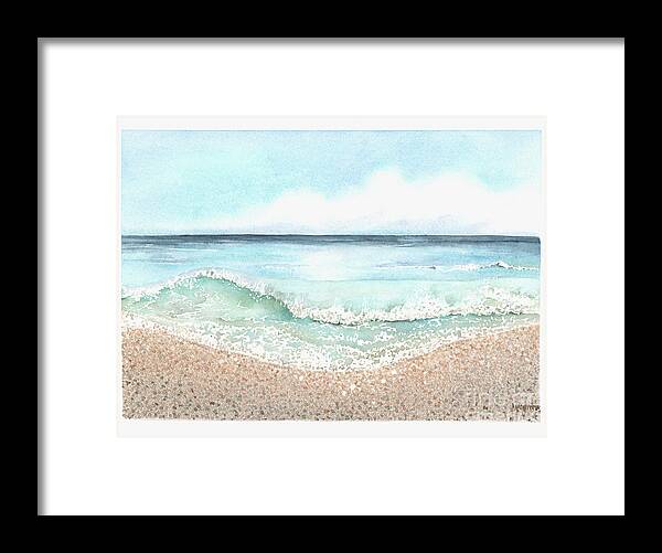 Beach Framed Print featuring the painting Gentle Waves by Hilda Wagner