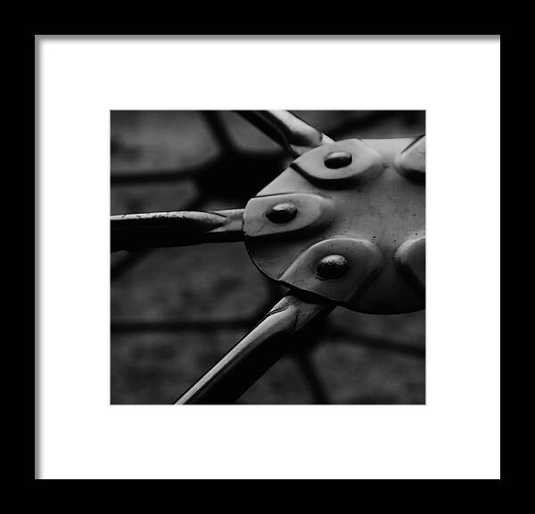 Abstract Framed Print featuring the photograph Geodome Climber by Richard Rizzo