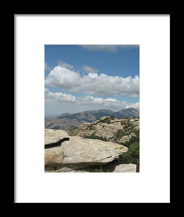 Mountains Framed Print featuring the photograph Geology Vista, Santa Catalinas by Judith Lauter