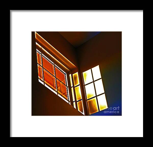 Geometric Framed Print featuring the photograph Geometric, windows, Squares, Rectangles by David Frederick