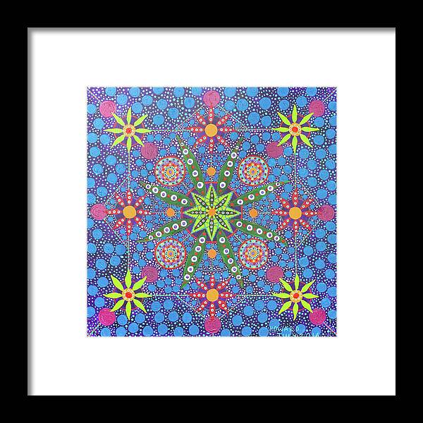 Ayahuasca Framed Print featuring the painting Geometry of an Arkana by Howard Charing