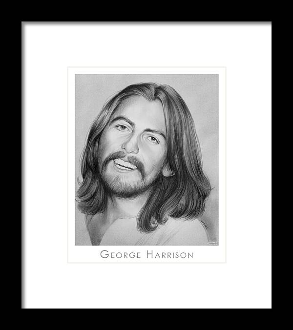 Celebrities Framed Print featuring the photograph George Harrison by Greg Joens