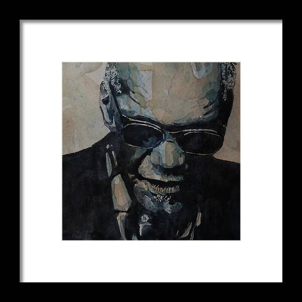 Ray Charles Framed Print featuring the painting Georgia On My Mind - Ray Charles by Paul Lovering