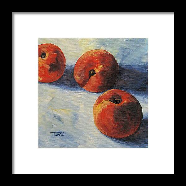 Peach Framed Print featuring the painting Georgia Peach by Torrie Smiley