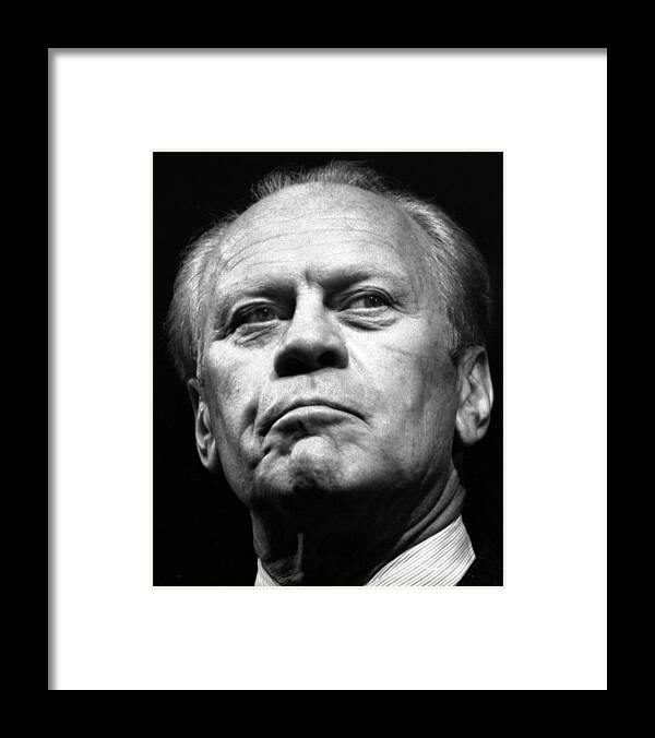 Portrait Framed Print featuring the photograph Gerald Ford by Jim Painter
