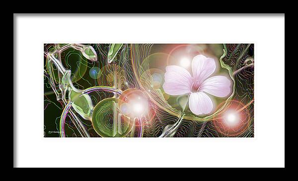 Herbaceous. Plant Framed Print featuring the digital art Geranium Fantasy by A Macarthur Gurmankin