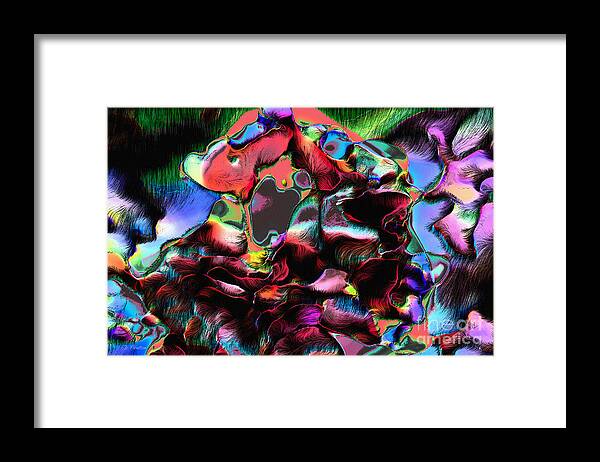 Abstract Framed Print featuring the photograph Geranium gone Wild Abstract by Dee Flouton