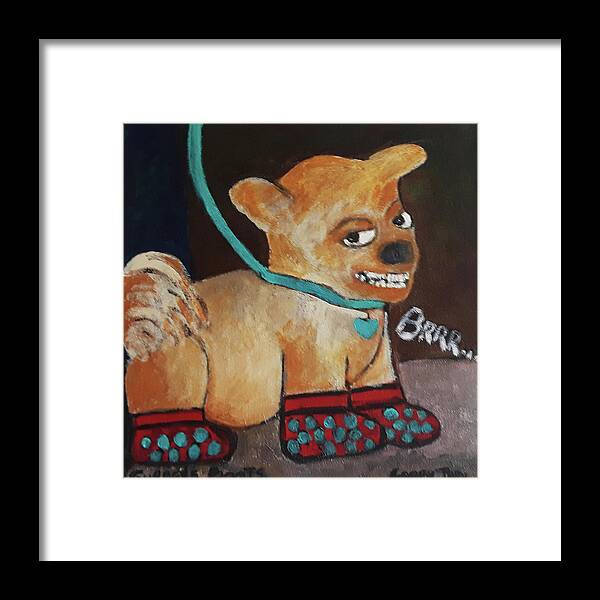 Pets Framed Print featuring the painting Gerdie by Gabby Tary
