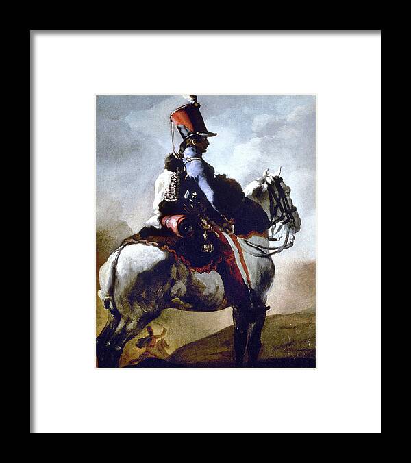 1814 Framed Print featuring the photograph Gericault: Trumpeter, 1814 by Granger