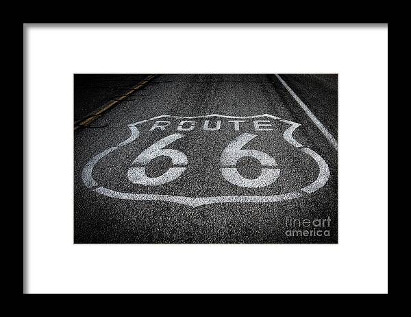 Route 66 Framed Print featuring the photograph Get your Kicks by Jeff Hubbard