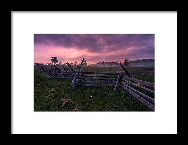 Gettysburg National Park Framed Print featuring the photograph Gettysburg Mornings... by Craig Szymanski