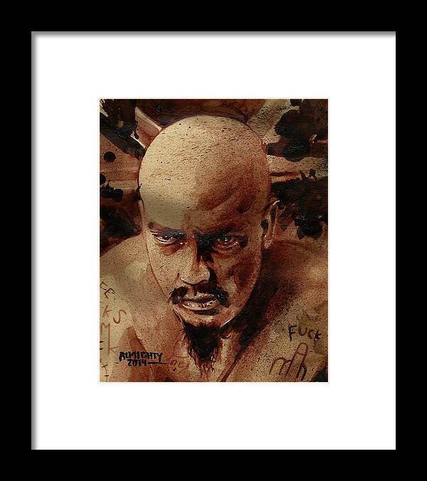Gg Allin Framed Print featuring the painting GG Allin by Ryan Almighty