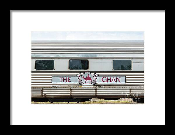 2017 Framed Print featuring the photograph Ghan train at Alice Springs by Andrew Michael