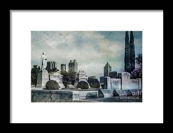 Oakland Cemetery Framed Print featuring the photograph Ghostly Oakland Cemetery by Doug Sturgess