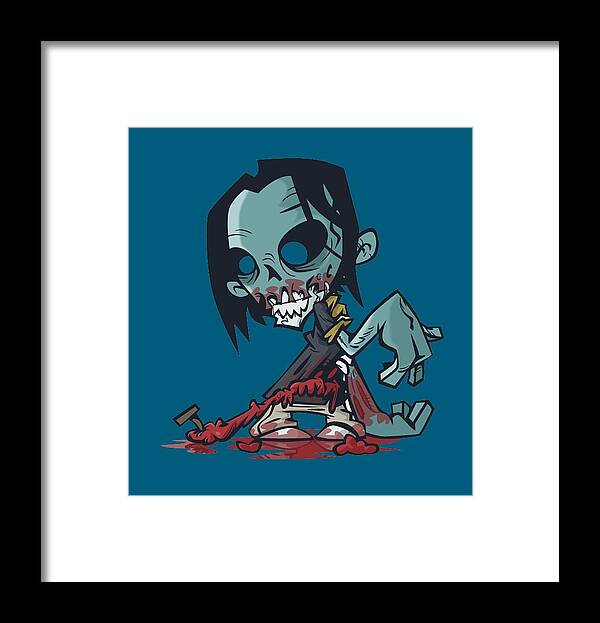 Ghouls Framed Print featuring the painting Ghoul T-shirt by Herb Strobino