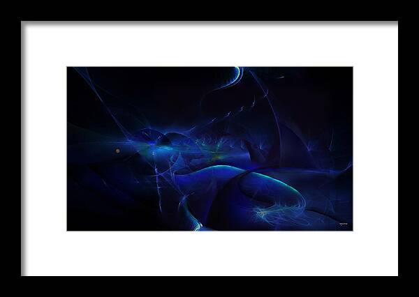 Fractal Framed Print featuring the painting Gilgamesh at Mount Mashu by Wolfgang Schweizer