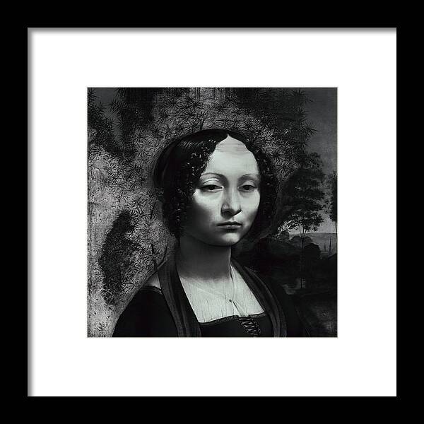 . Framed Print featuring the digital art Ginevra The Thinker by Laura Boyd