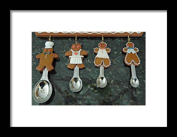 Food And Beverage Framed Print featuring the photograph Ginger Bread Spoons by LeeAnn McLaneGoetz McLaneGoetzStudioLLCcom