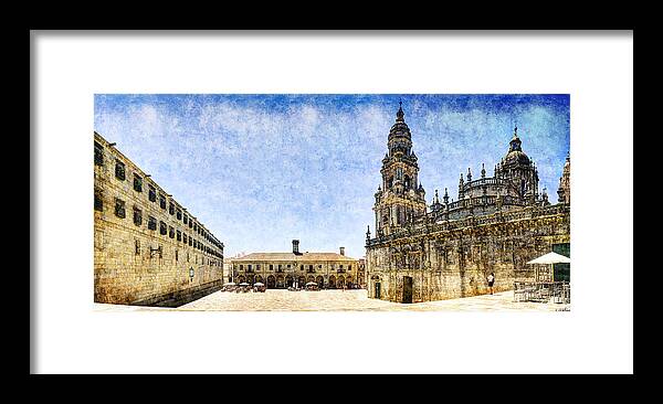 Santiago Framed Print featuring the photograph Girl in Santiago - vintage version by Weston Westmoreland