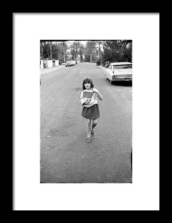 Phoenix Framed Print featuring the photograph Girl on 13th Street, 1971 by Jeremy Butler