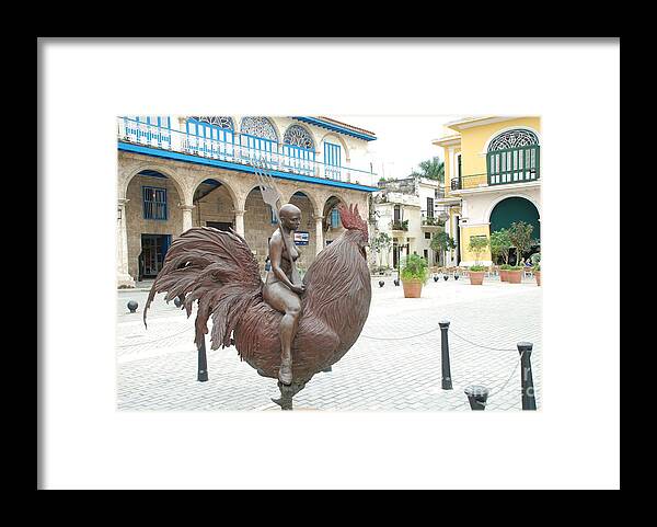 Sculpture Framed Print featuring the photograph Girl On Coq by Jim Goodman