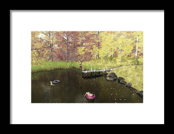 3d Framed Print featuring the painting Girls Day Out by Williem McWhorter