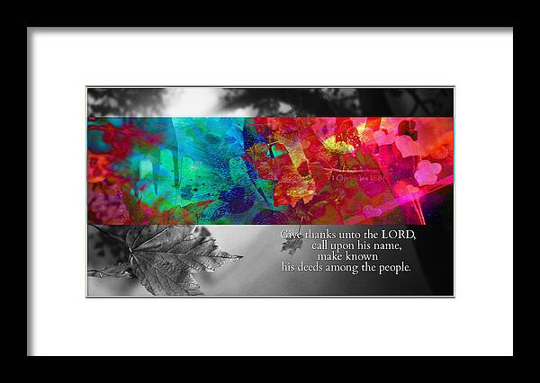 Give Thanks Framed Print featuring the digital art Give Thanks by Christine Nichols