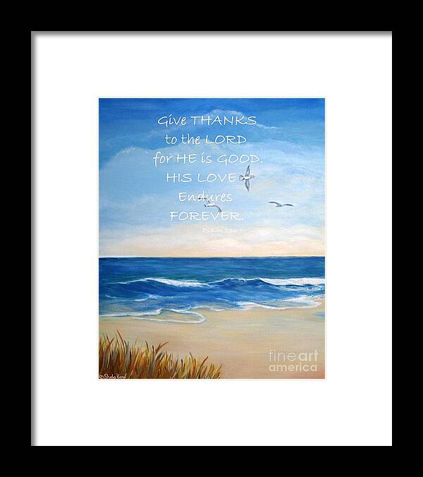 Art Framed Print featuring the painting Give Thanks by Shelia Kempf