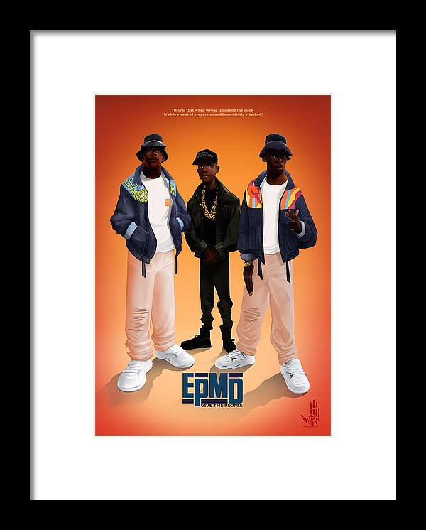 Hiphop Framed Print featuring the digital art Give The People by Nelson dedos Garcia