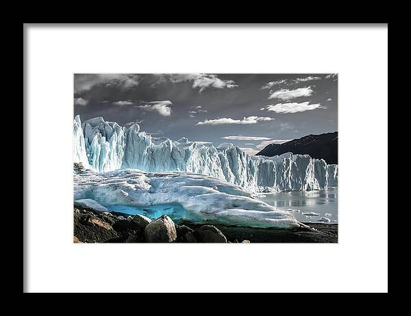 Glacier Framed Print featuring the photograph Glaciar 74 by Ryan Weddle