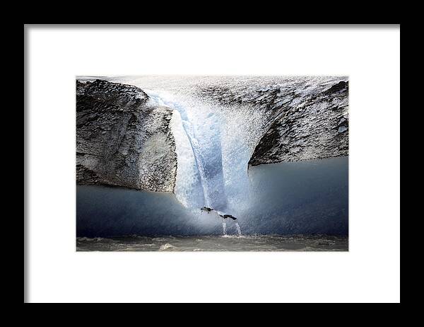 Alaska Framed Print featuring the photograph Glacier Calving - Alaska by Madeline Ellis