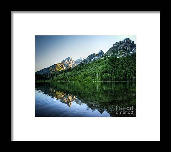 Grand Tetons Framed Print featuring the photograph Glacier Lake by Rebecca Hiatt