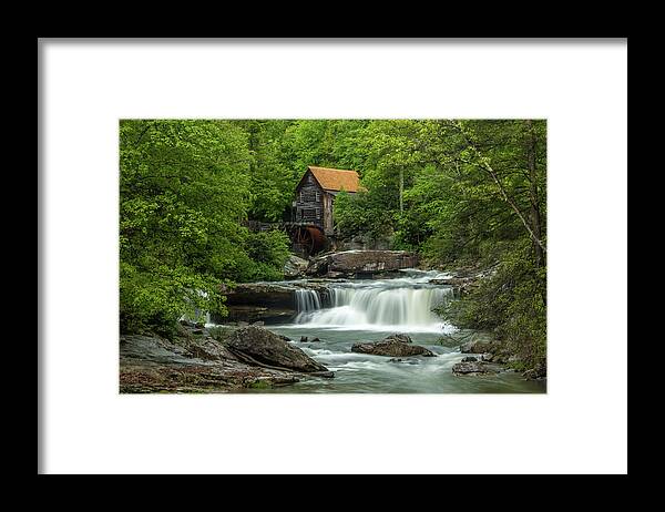 Landscape Framed Print featuring the photograph Glade Creek Grist Mill in May by Chris Berrier