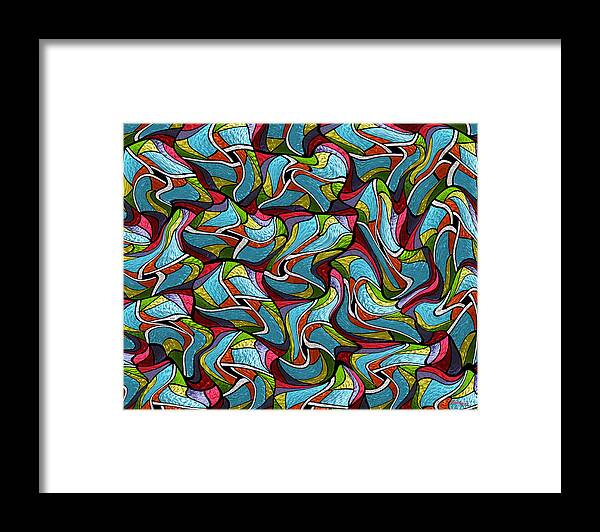 Stained Glass Framed Print featuring the digital art Glass Ochids2 by Gregory Murray