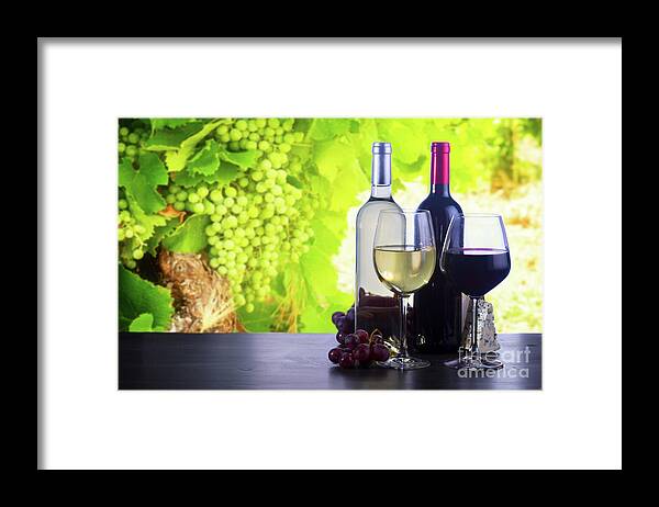 Wine Framed Print featuring the photograph Enjoying Wine by Anastasy Yarmolovich