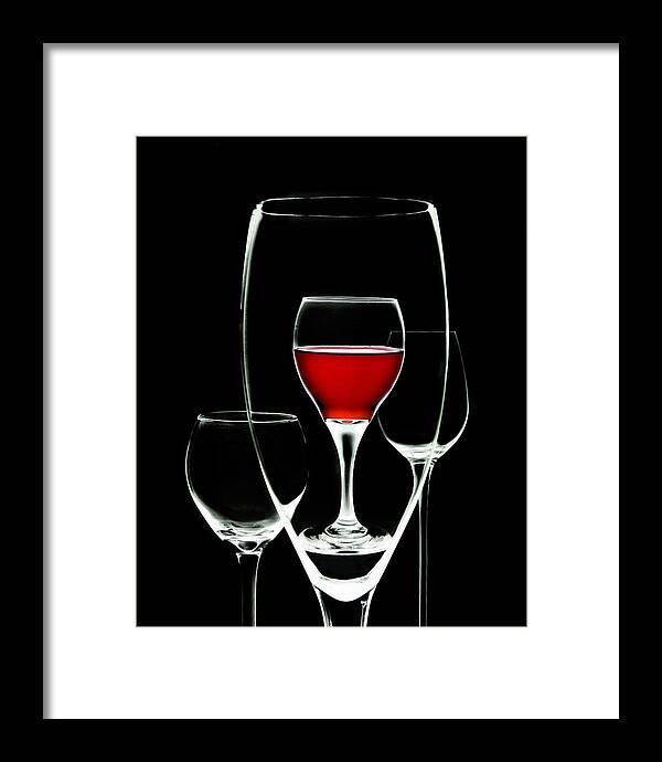 Wine Framed Print featuring the photograph Glass of Wine in Glass by Tom Mc Nemar