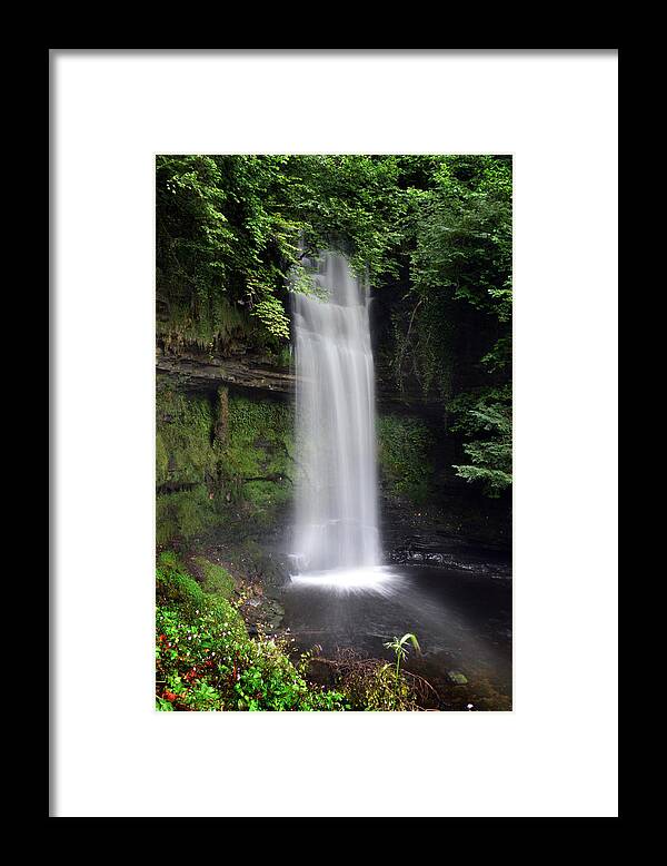 Glencar Waterfall Framed Print featuring the photograph Glencar Waterfall by Terence Davis