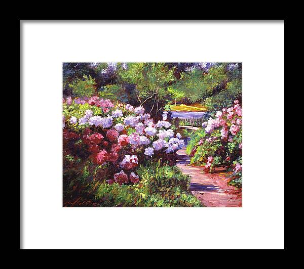 Roses Framed Print featuring the painting Glorious Blooms by David Lloyd Glover