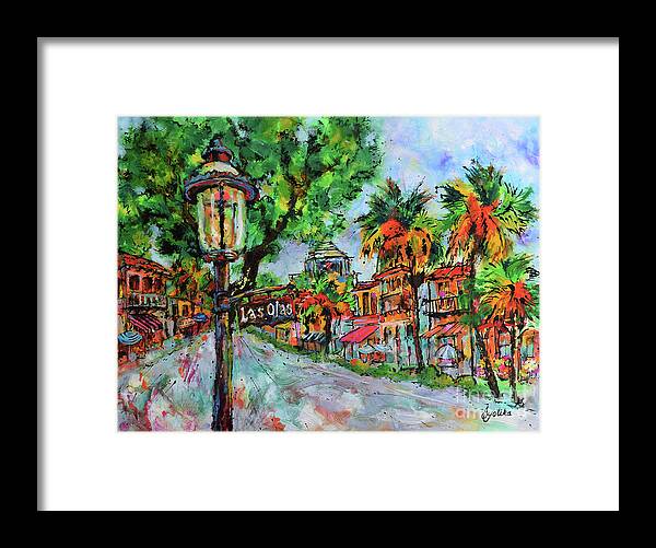 Las Olas Boulevard Framed Print featuring the painting Glorious Los Olas by Jyotika Shroff