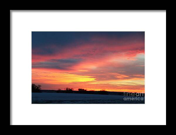 Glorious Sunset Framed Print featuring the photograph Glorious Sunset by Yumi Johnson