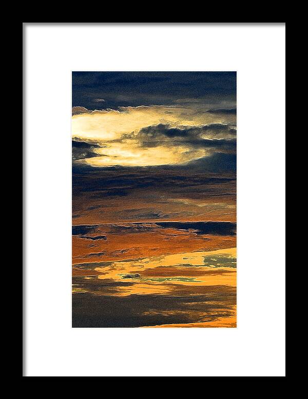 Abstract Framed Print featuring the photograph Glow In The Clouds 3 by Lyle Crump