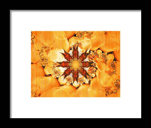 Fractal Framed Print featuring the digital art Glow by Richard Ortolano