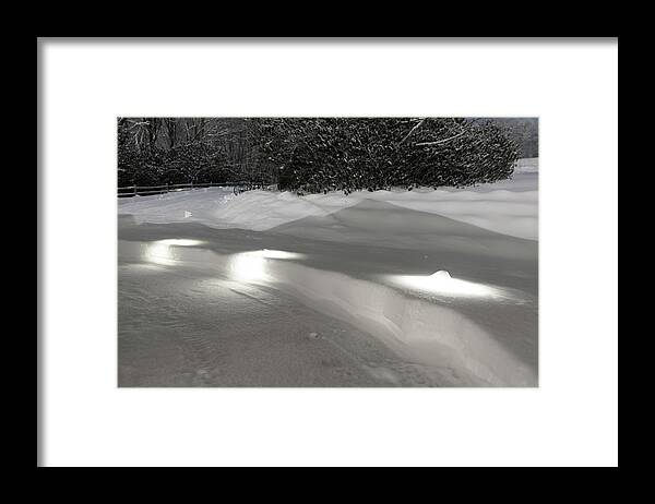 Snow Framed Print featuring the photograph Glowing Landscape Lighting by D K Wall